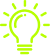 Glowing light bulb marking the end of the section